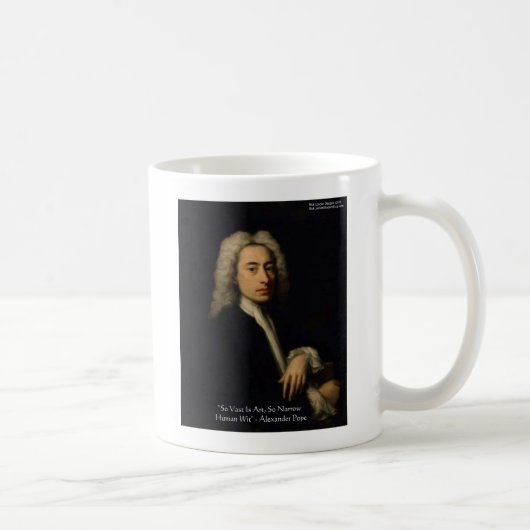 Mug Alexander Pope "Art contre esprit" Citations de sa (Droite)