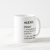 Mug Alexis name, Editable name, Custom name (Devant droit)