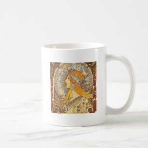 Mug Alfonse Mucha Zodiaque Art Nouveau Femme