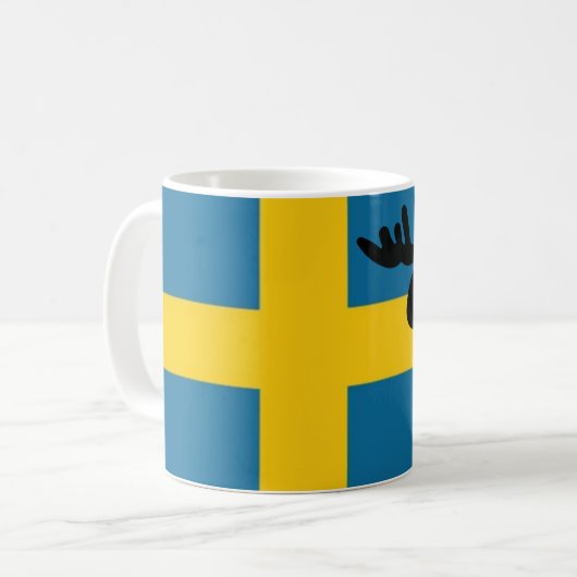 Mug Älg / Moose med Svenska flaggan (Devant gauche)