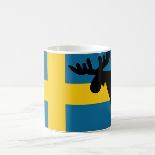 Mug Älg / Moose med Svenska flaggan (Centre)