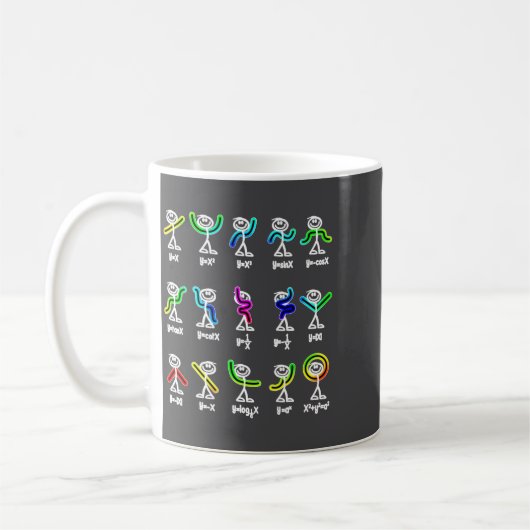 Mug Algebra Dance Funny Graph Figures Math (Gauche)