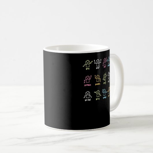 Mug Algebra Danse Drôle Graphe Chiffres Math Équation  (Devant droit)