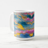 Mug "Algeciras" Vagues de sable rose bleu (Devant gauche)