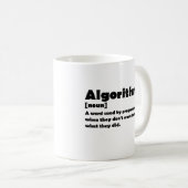 Mug Algorithme Drôle Dictionnaire Programmeur Définiti (Devant droit)