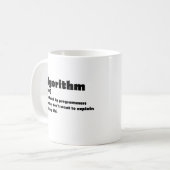 Mug Algorithme Drôle Dictionnaire Programmeur Définiti (Devant gauche)