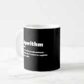 Mug Algorithme Drôle Dictionnaire Programmeur Définiti (Devant gauche)