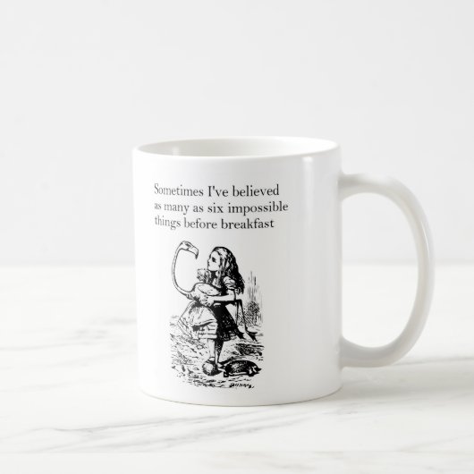 Mug Alice à Wonderland, Six Impossible Things (Droite)