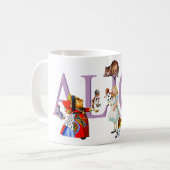 Mug Alice au pays des merveilles et amis (Devant gauche)