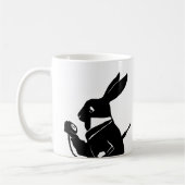 Mug Alice au pays des merveilles Noir M. Rabbit Silhou (Gauche)