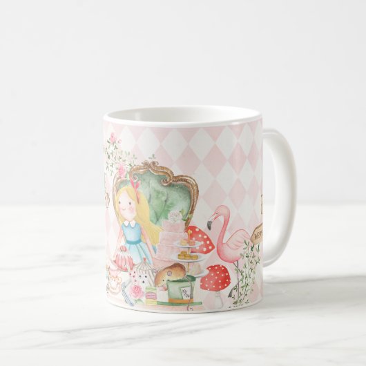 Mug Alice Aventures dans Woderland Anniversaire Tea Pa (Devant droit)