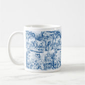Mug Alice dans des labeurs bleus et blancs du pays des (Gauche)