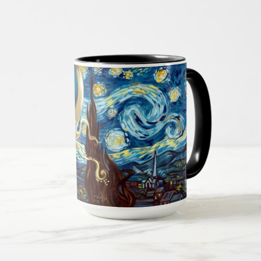 Mug "Alice dans une nuit étoilée" (Devant droit)