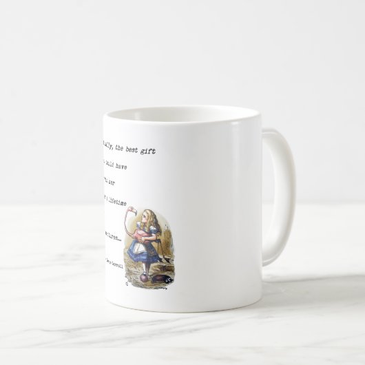 Mug Alice In Wonderland - Devis Aventure Flamant rose (Devant droit)