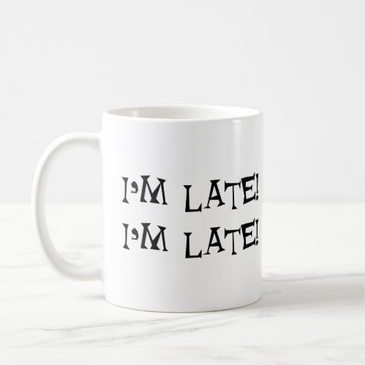 Mug alice je suis en retard (Gauche)