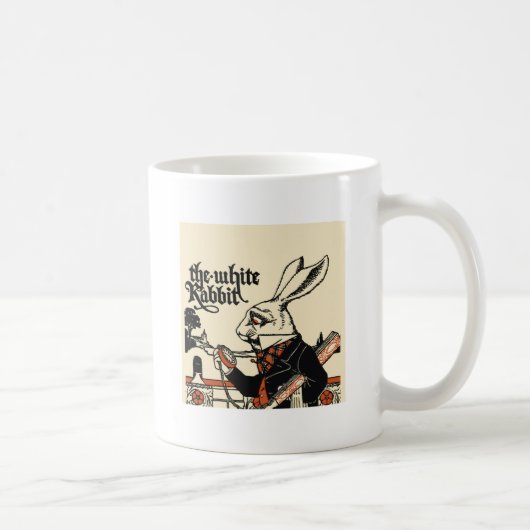 Mug Alice Lapin Blanc Classique Wonderland  (Droite)