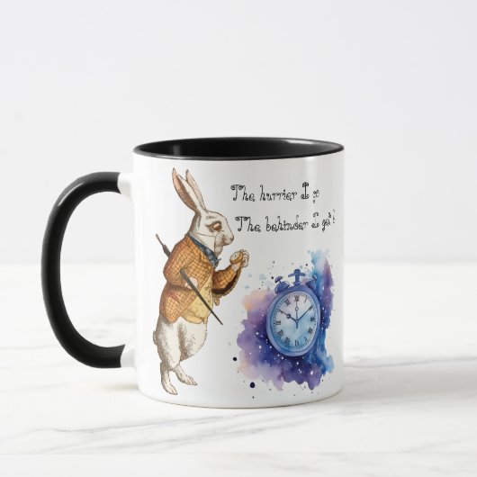 Mug Alice - Lapin Blanc - Le plus vite je vais (Gauche)
