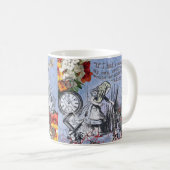 Mug Alice nonsense rideau merveilleux - Bleu (Devant droit)