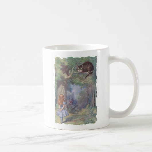 Mug Alice rencontre le chat de Cheshire (Droite)