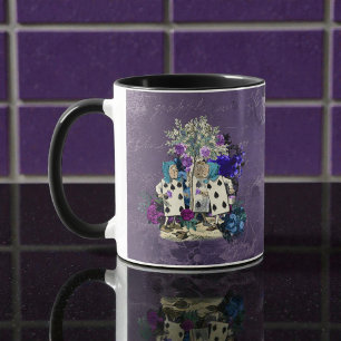 Mug Alice sombre rustique violet foncé