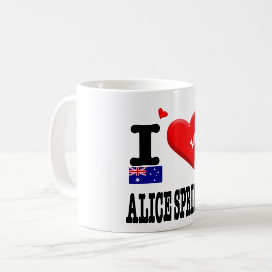 Mug ALICE SPRINGS - I Love - (Devant gauche)