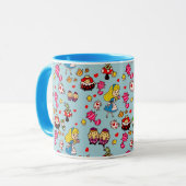 Mug Alice Wonderland Mad Hatter Cat Doodle (Devant gauche)