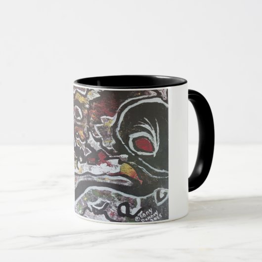 Mug Alien Abstrait (Devant droit)
