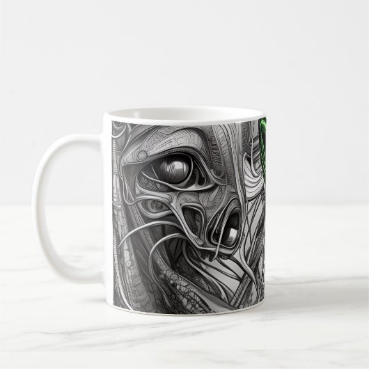 Mug Alien Abstrait déplaisant (Gauche)