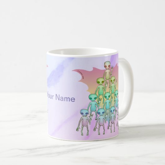 Mug Alien arc-en-ciel (Devant droit)