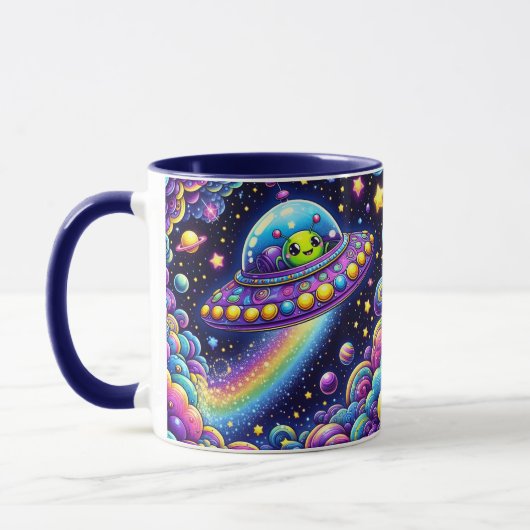 Mug Alien Arc-en-Ciel Kawaii (Gauche)