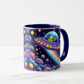 Mug Alien Arc-en-Ciel Kawaii (Devant droit)