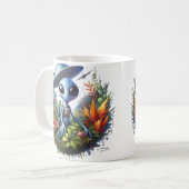 Mug Alien avec vaisseau spatial sur Terre (Devant gauche)
