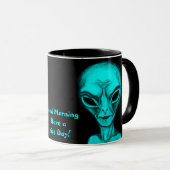 Mug Alien, Bonjour (Devant droit)