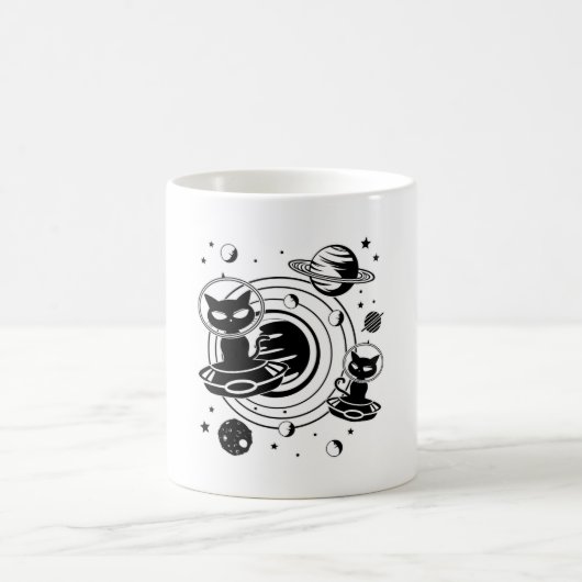 Mug Alien Chat Chats Ufo Space Kitten Animaux Idée cad (Centre)