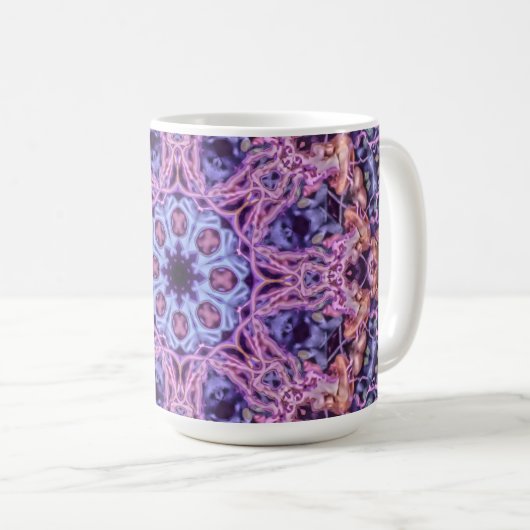 Mug Alien complexe pourpre Kaleidoscopic Mandala (Devant droit)