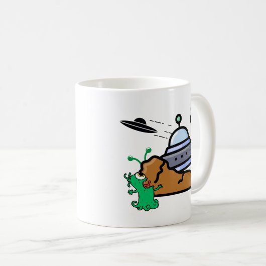 Mug Alien Crash Landing Retro.w (Devant droit)