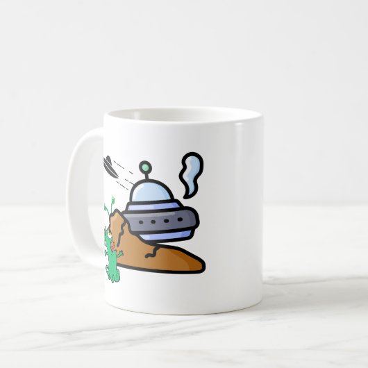 Mug Alien Crash Landing Retro.w (Devant gauche)