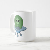 Mug Alien dans son petit vaisseau spatial (Devant gauche)