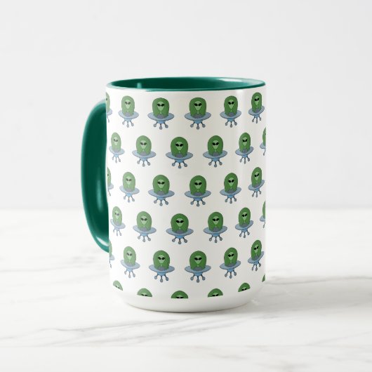 Mug Alien dans son petit vaisseau spatial (Devant gauche)