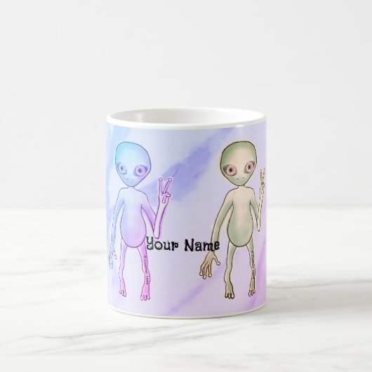 Mug Alien de paix fatigué (Centre)