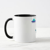 Mug Alien de paix mignon et vaisseau spatial (Gauche)