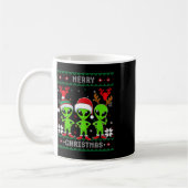 Mug Alien drôle Trio Joyeux Noël laid Santa Hat Gi (Gauche)
