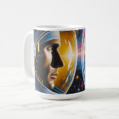 Mug Alien et astronaute dans l'espace  (Devant gauche)