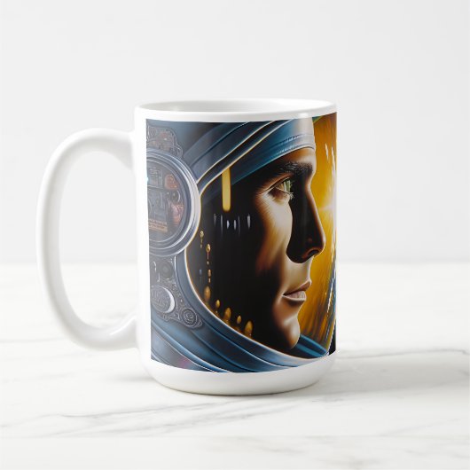 Mug Alien et astronaute dans l'espace  (Gauche)