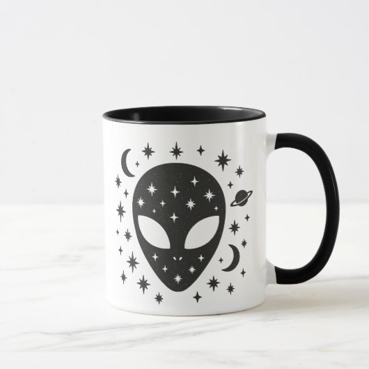 Mug Alien et étoiles (Droite)