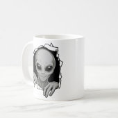 Mug Alien franchissant le mur (Devant gauche)