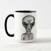 Mug Alien gris, je veux croire (Gauche)