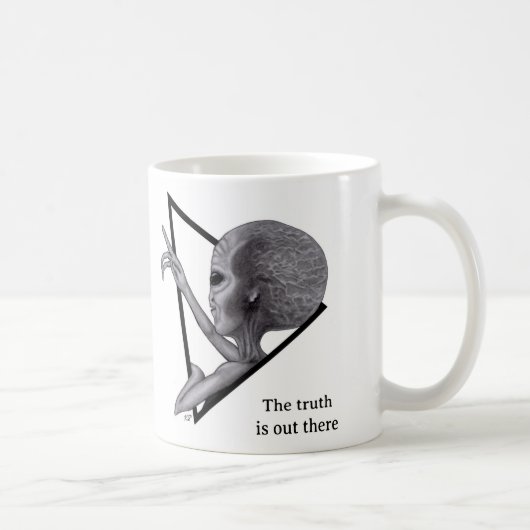 Mug Alien gris, la vérité est là (Droite)