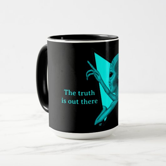 Mug Alien gris, la vérité est là (Devant gauche)