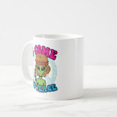 Mug Alien Hippie Je Viens En Paix Trippy Peace Sign (Devant gauche)